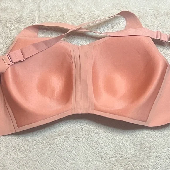 NWOT Knix Catalyst Front Zip Blush Pink Sports Bra sz 8 (40D/DD/DDD/E) - Picture 7 of 8